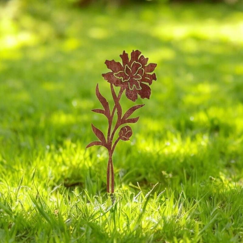 Weather Resistant Iron Garden Art Suitable For Lawn Decoration Outdoor Flower Bed Stakes Landscape Design Plant Support