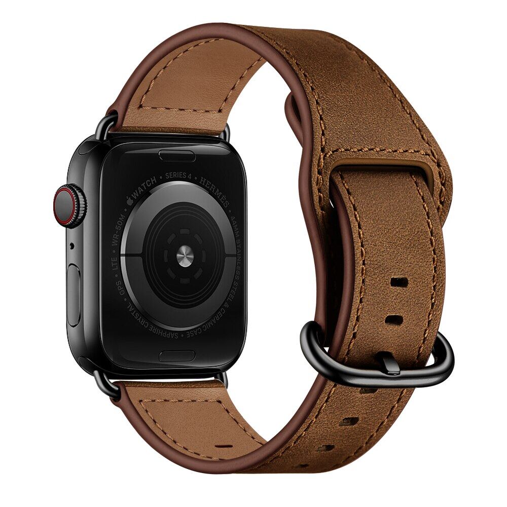 Echtes Lederarmband für Apple Watch Band 44mm 45mm 42mm Luxus-Uhrenarmband für IWatch Serie 7 3 4 5 6 Se 4 Mode-Uhrenarmband