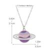 Hip Hop Style Collarbone Chain Planet Pendant Necklace Fashionable and Trendy Neckchain Jewelry Neck Chain Accessories