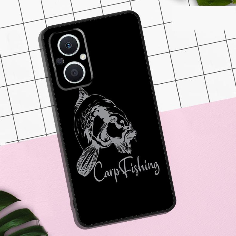 Carp Fishing Fish Case For OPPO Reno 13F 12F 11F 8T 7 8 10 11 12 13 Pro OPPO Find X8 X6 Pro X3 X5 Lite Cover
