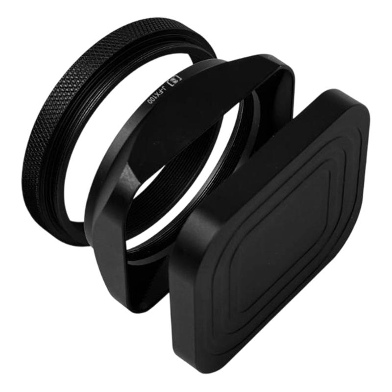 Camera Lens Hood Aluminium Camera Mount Square Light Shield for X100V/X100VI/X100F Camera Lens Hood Replacement