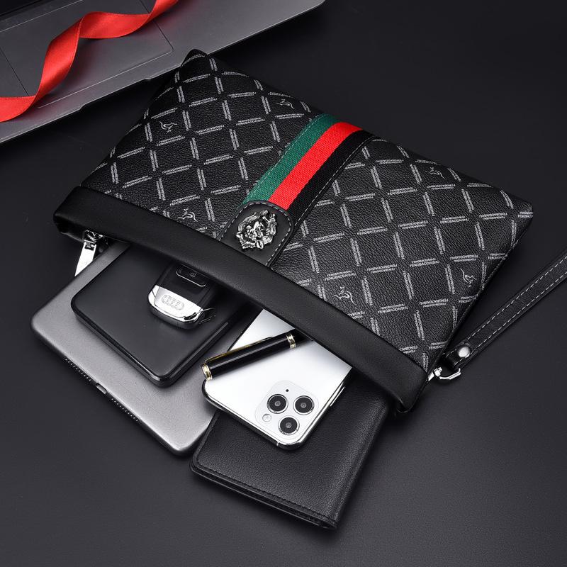 Luxury Men's Business Casual Clutch Bag - Stylish Large-Capacity Envelope Handbag
