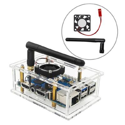Acrylic Enclosure Case for Orange Pi 5 Pro Board Cover Boost Performances Cooling Fan Optinal