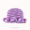Dopamine Rainbow Color Matching Pleated Lotus Leaf Lace Knitted Bucket Hat Women'S Autumn And Winter Handmade Crochet Wool Hat