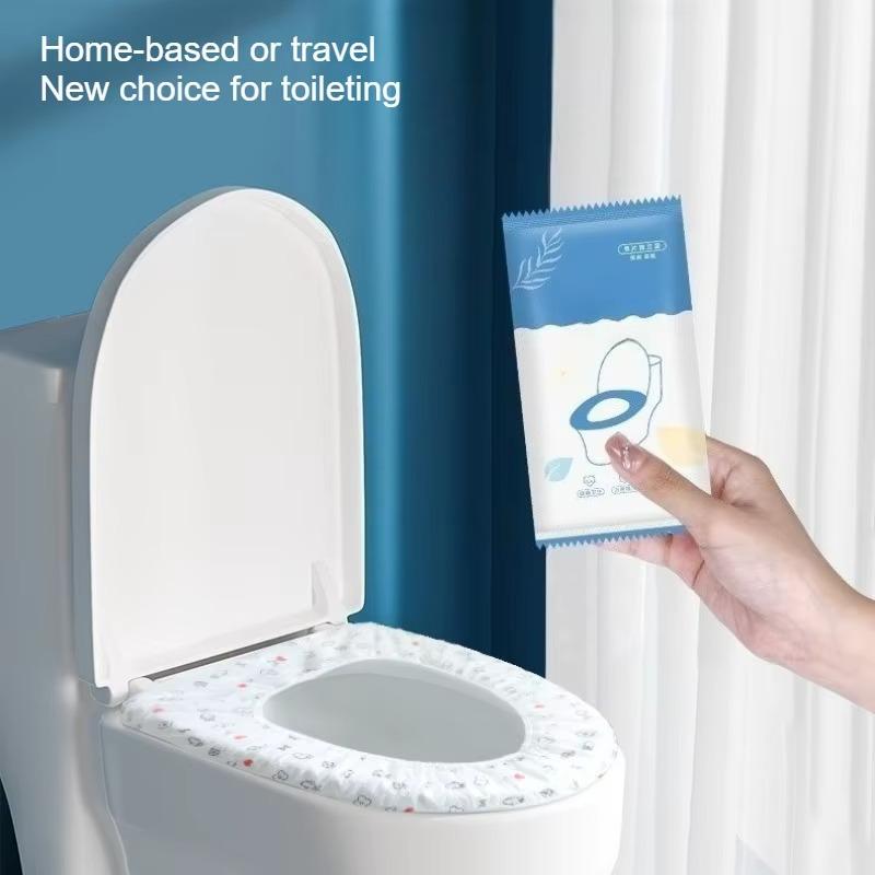 100pcs Disposable Toilet Seat Covers Soft Extra Thick and Double-Layer for Home and Travel Use Individually Wrapped Hygiene Pads