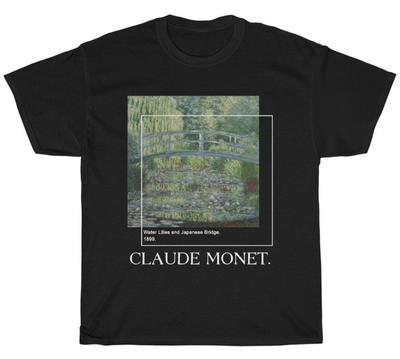 Claude MoneT Shirt Mens Womens Tees Top Aesthetic Art Water Lilies Impressionism Cotton  Unisex Tee
