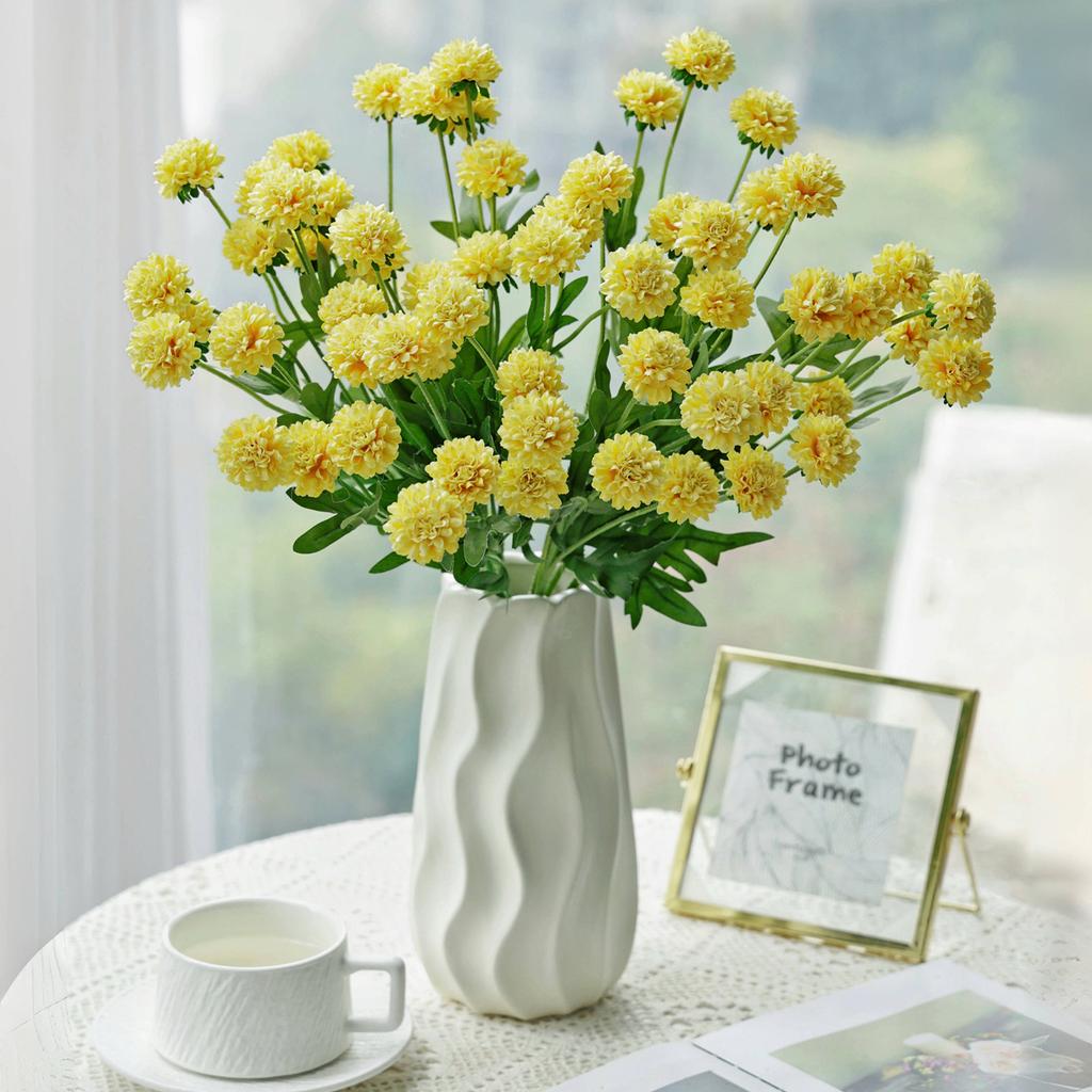 Artificial Flowers Silk Ball Chrysanthemum High-qualityHome Room Wedding Bridal Bouquet Decora Festival Yard DIY Gift Prop Cheap