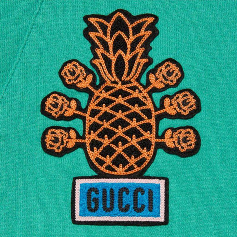 GUCCI Sweatshirts Men's Green Hooded Moderate 672429-XJDT0-3779