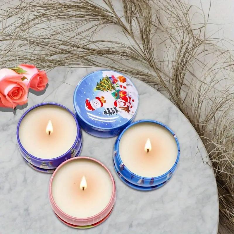 12pcs/set Scented Christmas Candles, Scented Candles Gift for Women, Travel Tin Jar Aromatherapy Candles for Birthday Gift