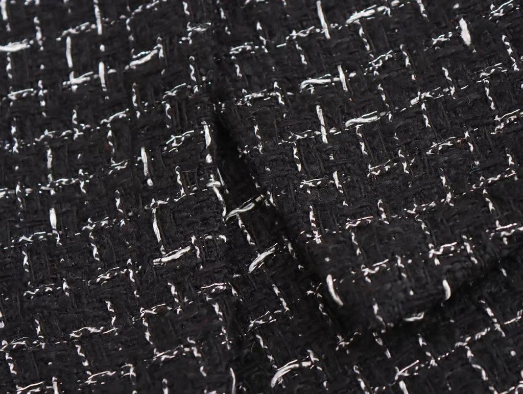 Chic Tweed Set: Vest & Belted High-Waist Shorts