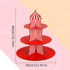 1Set 3 Tier Circus Carnival Paper Cupcake Stand Red Striped Cake Decorating Supplies Children'S Day Dessert Cupcake Stand