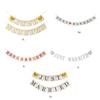 Multi Design Wedding Bunting Banners Bridal Shower Decorations With Glitter Accents For Photo Booth Or Party Backdrop