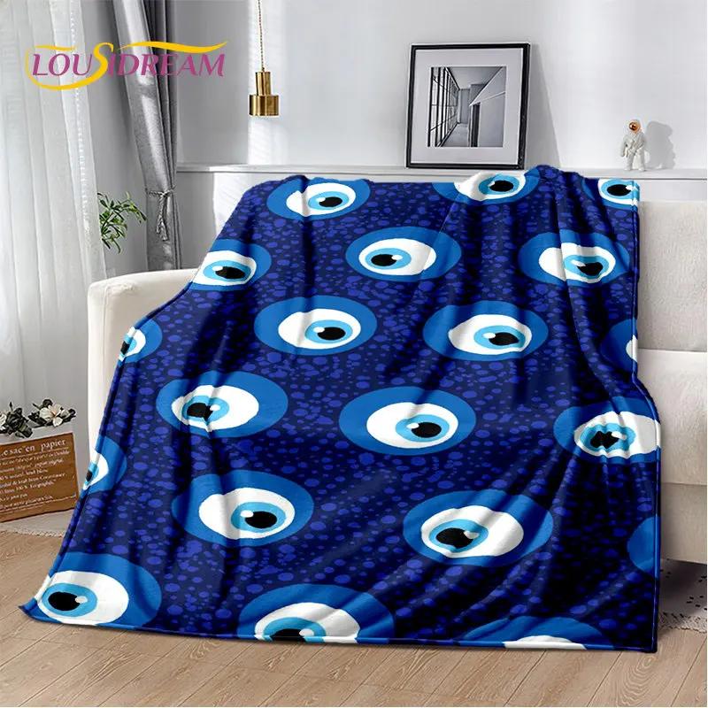 Cobertor de pelúcia macio Evil Eye Nazar Tree of Life, cobertor de flanela para sala de estar, quarto, cama, sofá, capa de piquenique para crianças