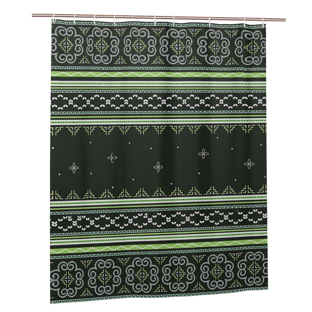 

Green Hmong Winter Wonderland Shower Curtain Bathroom Polyester Waterproof Bath Curtains With Hooks W60H190(CM)-1 Pcs