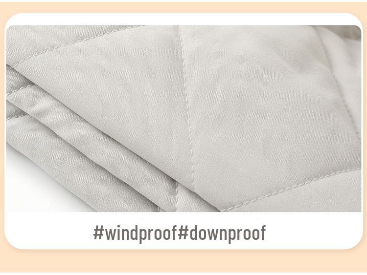 Dámský podzimní/zimní lehký a hřejivý bavlněný kabát - Módní krátká prošívaná bunda pro ženy středního a staršího věku.