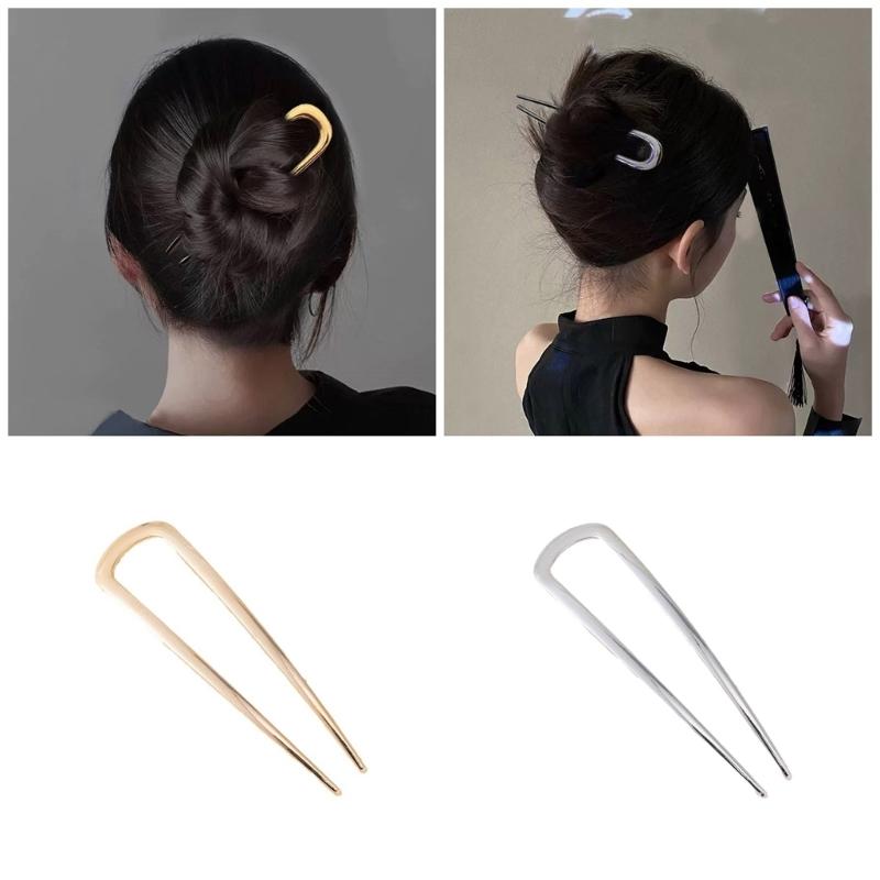 Fermacapelli Francesi a U per Chignon e Acconciature Accessori per Capelli in Metallo Fermacapelli Grandi Francesi per Donne Ragazze