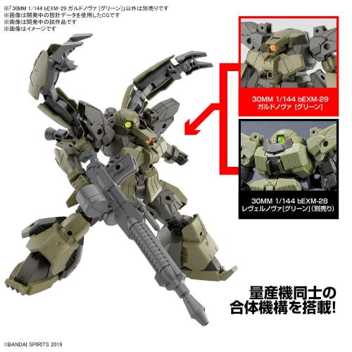 30MM bEXM-29 Gardonova Green 1/144 scale color-coded plastic model