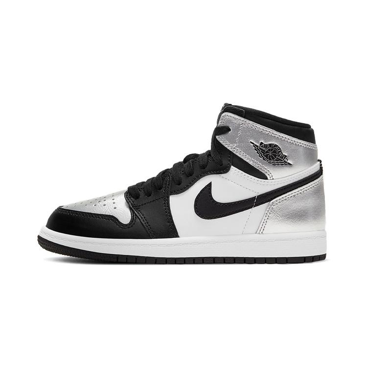 (PS) Air Jordan 1 Retro High OG Silver Toe Kids CU0449-001 EU 35