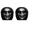 2Pcs Black Car Seat Cover Scary Face Printing Car Headrest Protector Car Headrest Cover  Halloween