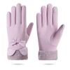 Warm Gloves Women's Autumn and Winter Fleece Thickened Touch Screen Windproof and Water-proof Fashionable Skiing Driving and Riding Gloves