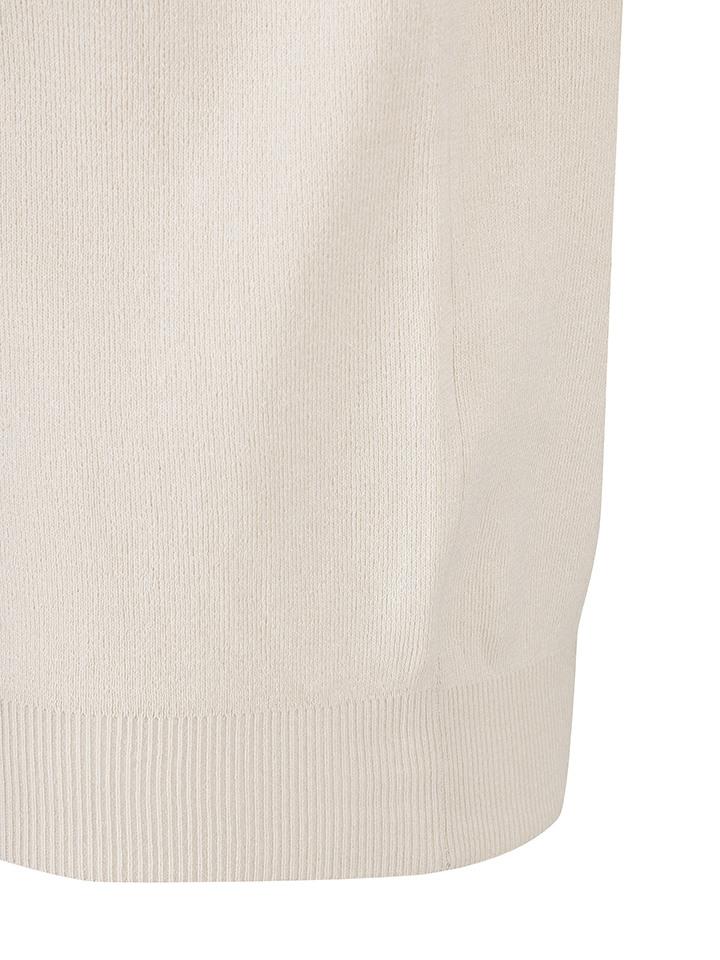 ZIOZIA Men'S) Miracle Short Sleeve Half-Zip Collared Knit_Beige