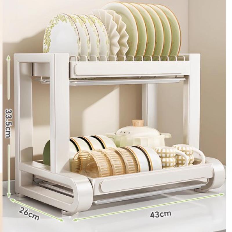 Nordic Carbon Steel 2-Tier Dish Drying Rack