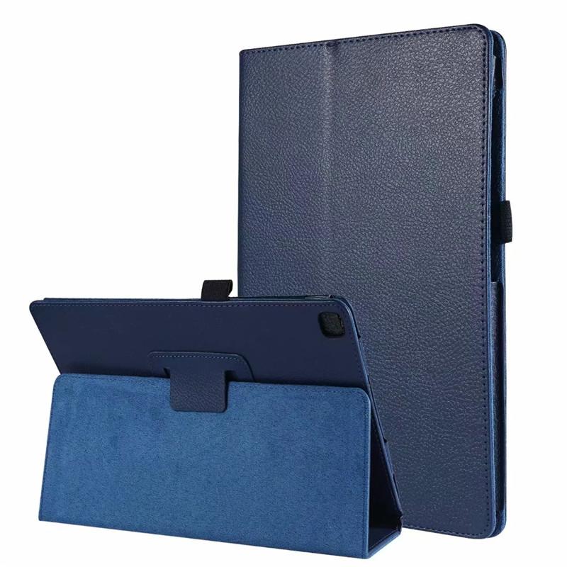 

Чохол Funda для планшета Samsung Galaxy Tab A8 2021 Folding PU Leather Case for Galaxy Tab A8 A 8 10.5 2021 SM-X200 SM-X205 Cover Tab A8 X200 X205 10.5 in темно-синього кольору