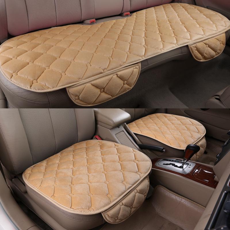 Universal Non-Slip Winter Car Seat Cushion, Tie-Free, 3-Piece Set, No Backrest
