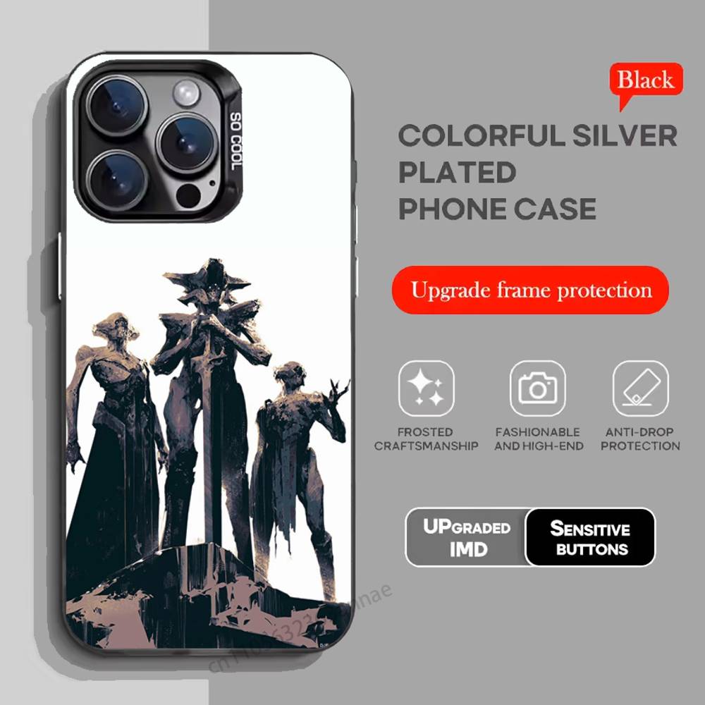 Destiny 2 Game Silicone Phone Case For iPhone 17,16,15,14,13,12,11,Pro,Max,Plus,Mini,X,XS,XR,8,S,SE Soft Black Case