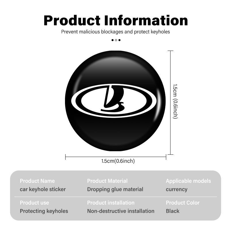 14mm Car Key Emblem Auto Control Keychain Sticker Accessories For Lada Vesta Granta Vesta Niva 4X4 Largus Vaz Samara 2110