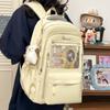 Backpack Japanese Ins Transparent Large Capacity Leisure Travel Backpack Female College Style High School Student Class School Bag Tide