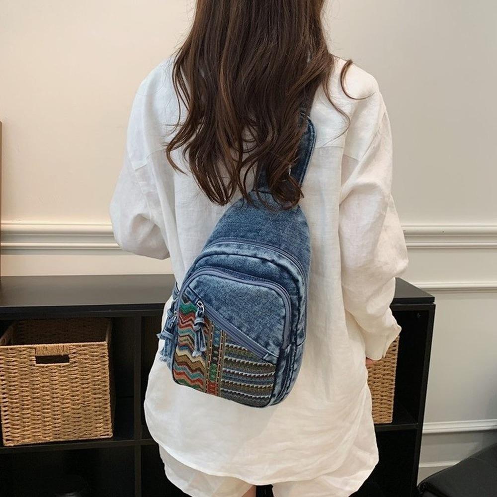 Lightweight Large Capacity denim Multipurpose Storage Bag for Daily Use