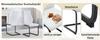 [Set of 2] Dining Chair in White Diamond Pattern: High Backrest + Comfortable Seat Cushion, Black Metal Frame Non-Slip and Durable