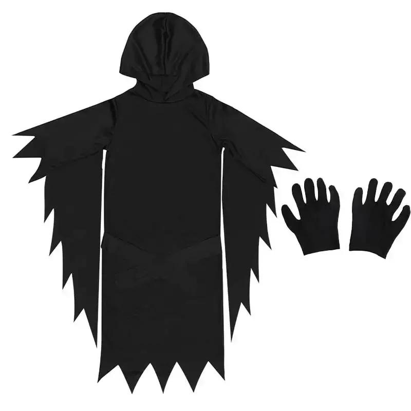 Kids Scream Costume Children Fancy Dress Halloween Party Horror Death Ghostface Costume Boys Teens