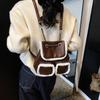 Niche Design Retro College Wind Fluffy Edge Backpack Autumn and Winter New Fashion Mini Backpack