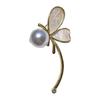 Elegant Butterfly Brooch With Pearls Designs Dripping Waterdrop Shape Alloy Materials for Women Fashion Accessory