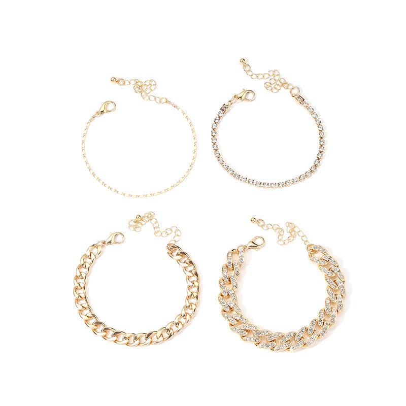 European & American Hip-Hop Choker Bracelet: Multi-Layer Metal Chain with Unique Design