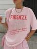 Firenze Mercato dei Fiori Comfort Colors Kurzarm Baumwoll-T-Shirt | Florenz Italien Grafik-T-Shirt | Trendiges Reise-, Urlaubs-Shirt | Geschenk für sie
