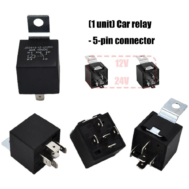 Universal 12V/24V Automotive Relays 5 Pin 40A Design Improved Durability Efficient Power Regulation for Car