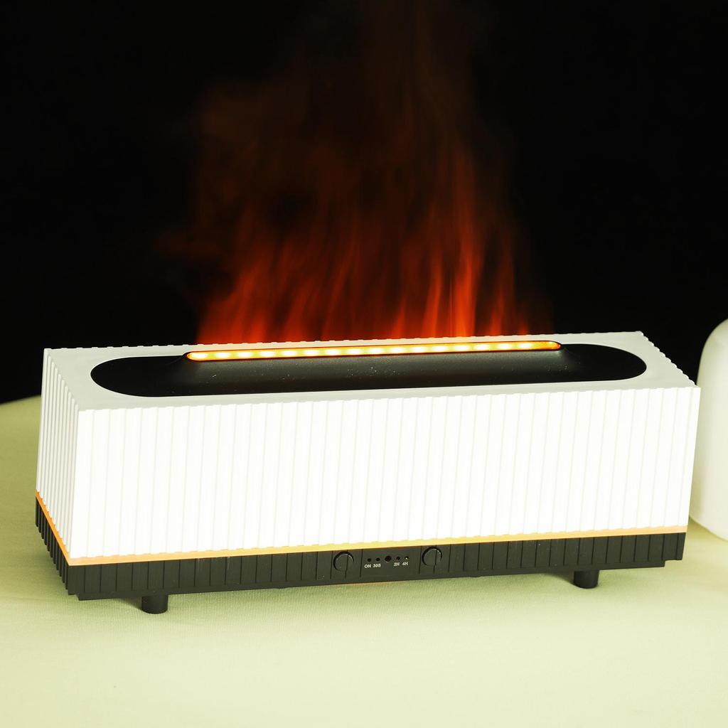 3D Flame Aromatherapy Humidifier for Home, Bedroom & Office - Quiet, Essential Oil Compatible, Desktop Air Atmosphere Enhancer