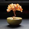 Handcrafted Yellow Citrine Money Tree Teacup Crystal Home Decor