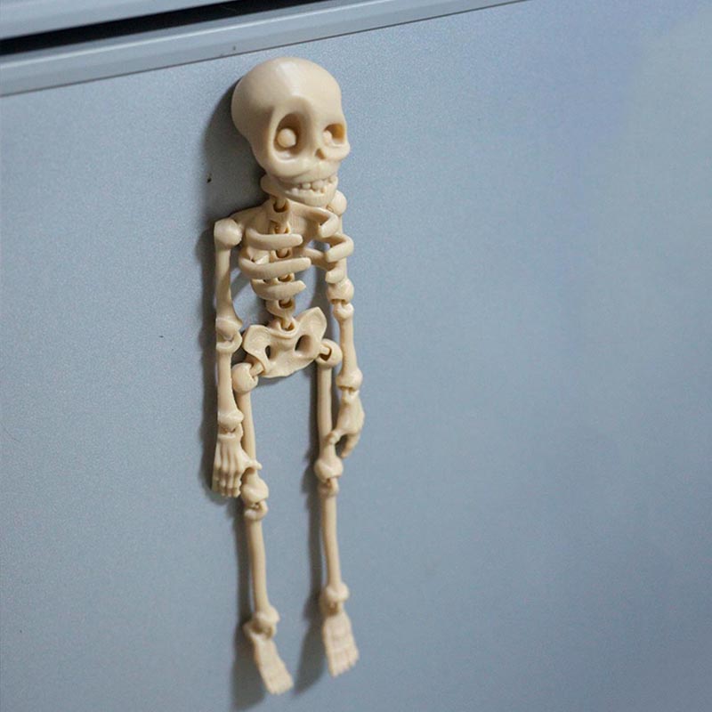3D Printed Skeleton Human Joint Fidget Toy Rotatable Articulated Office Desktop Refrigerator Ornament Adults Kid Halloween Gift