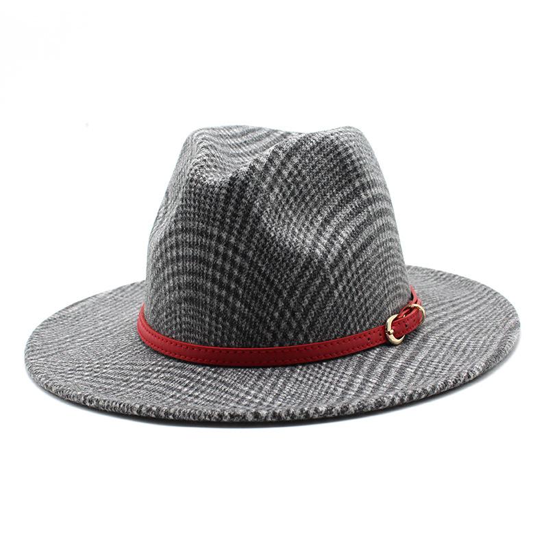 Wool British Retro Jazz Hat, Men'S And Women'S Big-Brimmed Top Hat, Felt Hat Versatile