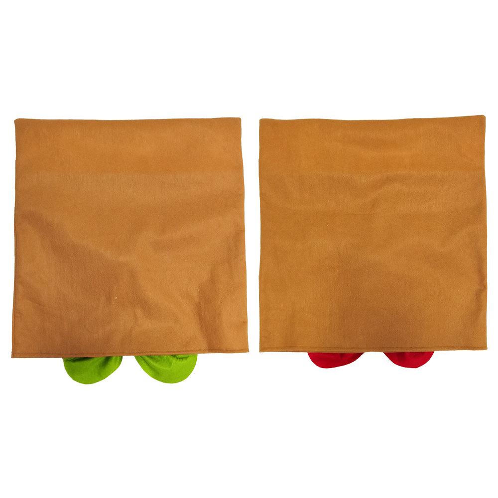 Christmas Gingerbread Man Chair Back Cover Decoration