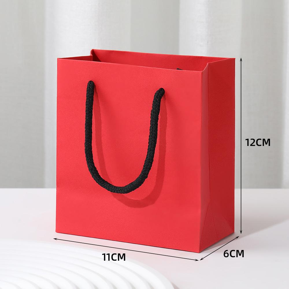 Elegant Solid Color Jewelry Gift Bag - Thickened Festival Handbag for Exquisite Jewelry Storage