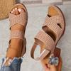 Lightweight High Heels Women Sandals Summer White Ankle Strap Platform Sandles Woman Fashion Chunky Heeled Roman Sandalias