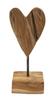 Herzskulptur Teakholz Cm 10X10X25