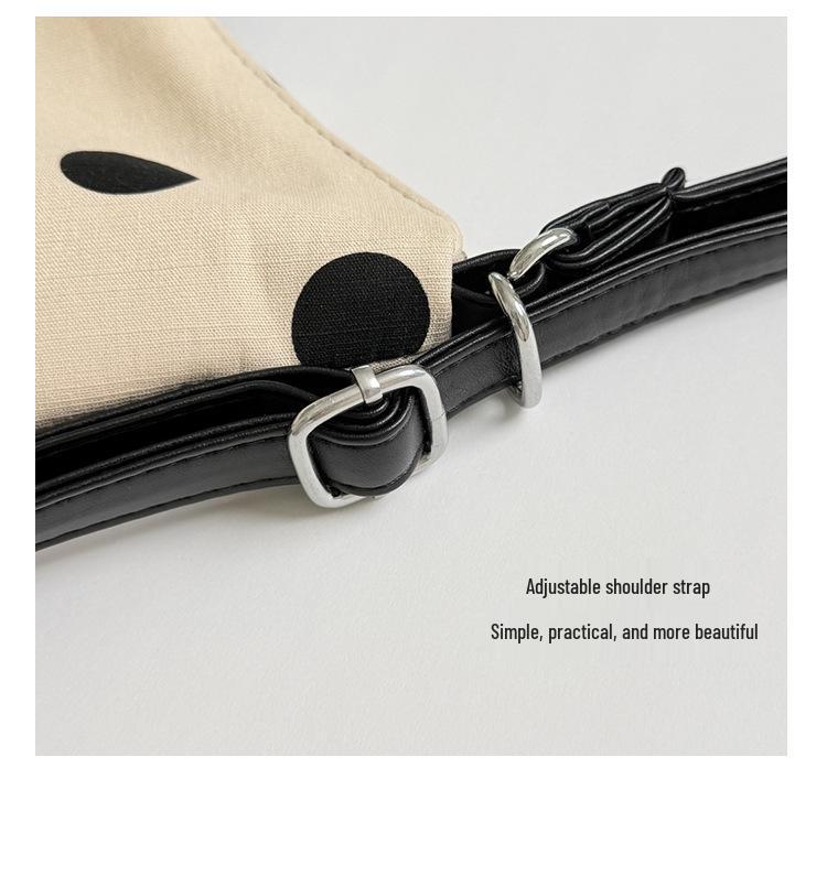 2026 Trendy Korean Polka Dot Underarm Crossbody Bag - Large Capacity, Lightweight, Niche Hobo Design