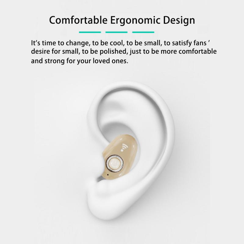 Handsfree Stereo Headset TWS Earbud With Microphone Mini Invisible Ture Wireless Earphone Noise Cancelling Bluetooth Headphone