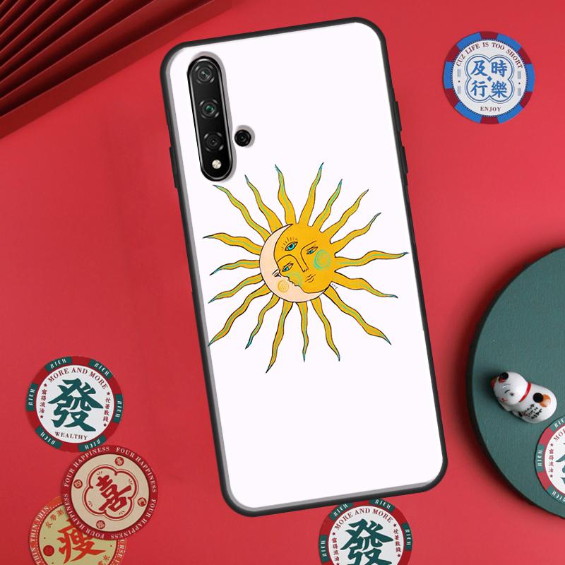 

Sun Moon Art For Huawei P20 P30 P40 Lite P60 Pro Nova 12i 11i 8i 12s 9 10 SE Y90 Y60 Y70 Y72 Y61 Y91 Case Huawei Nova 12i